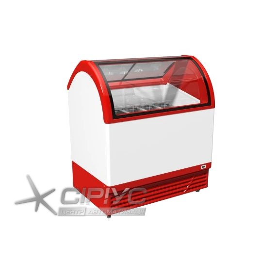 Freezer display case for loose ice cream M300Q - Juka 7 ice cream flavours