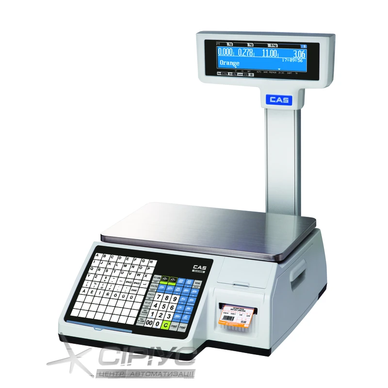 Waga handlowa z drukiem etykiet CAS CL-5200-P