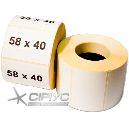 Self-adhesive thermal label 58 x 40