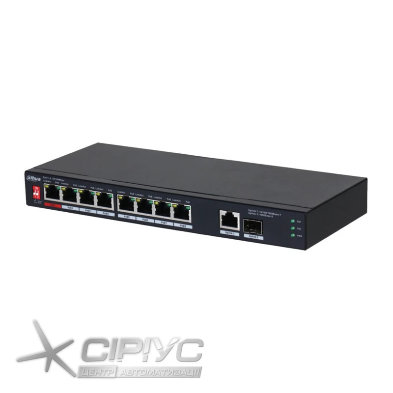 Switch PoE Dahua DH-PFS3110-8ET1GT1GF-96