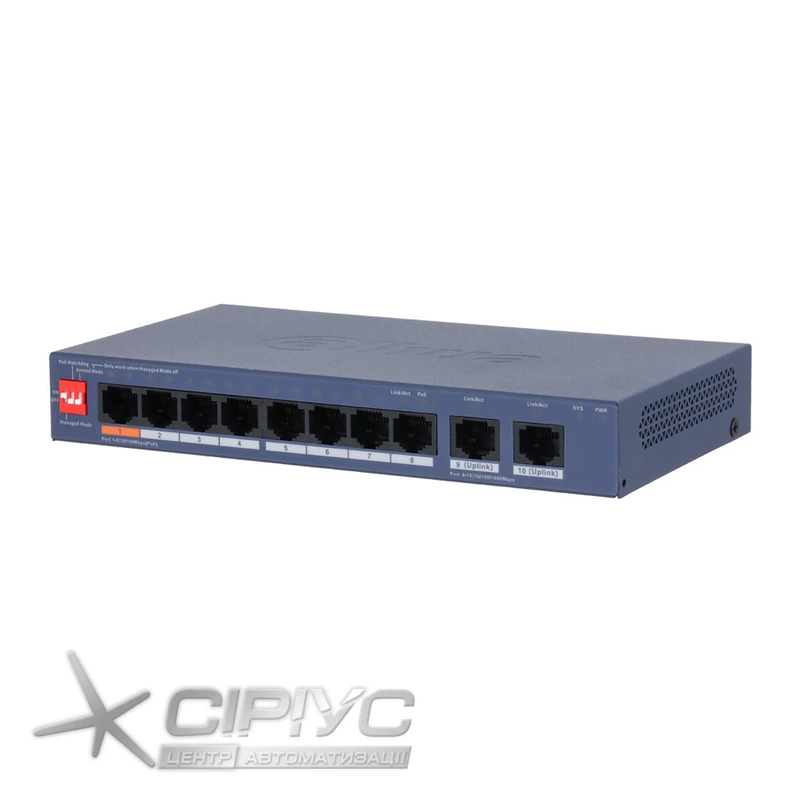 Коммутатор PoE Dahua DH-CS4010-8ET2GT-60