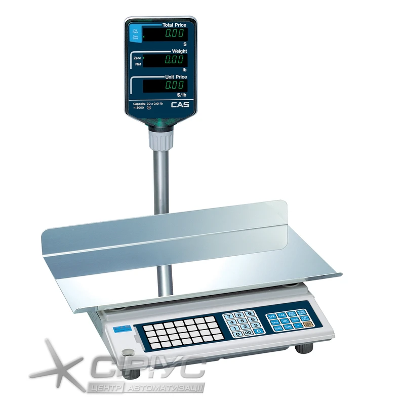 Handelswaage CAS AP-EX LT (mit erweiterter Tastatur und Plattform)